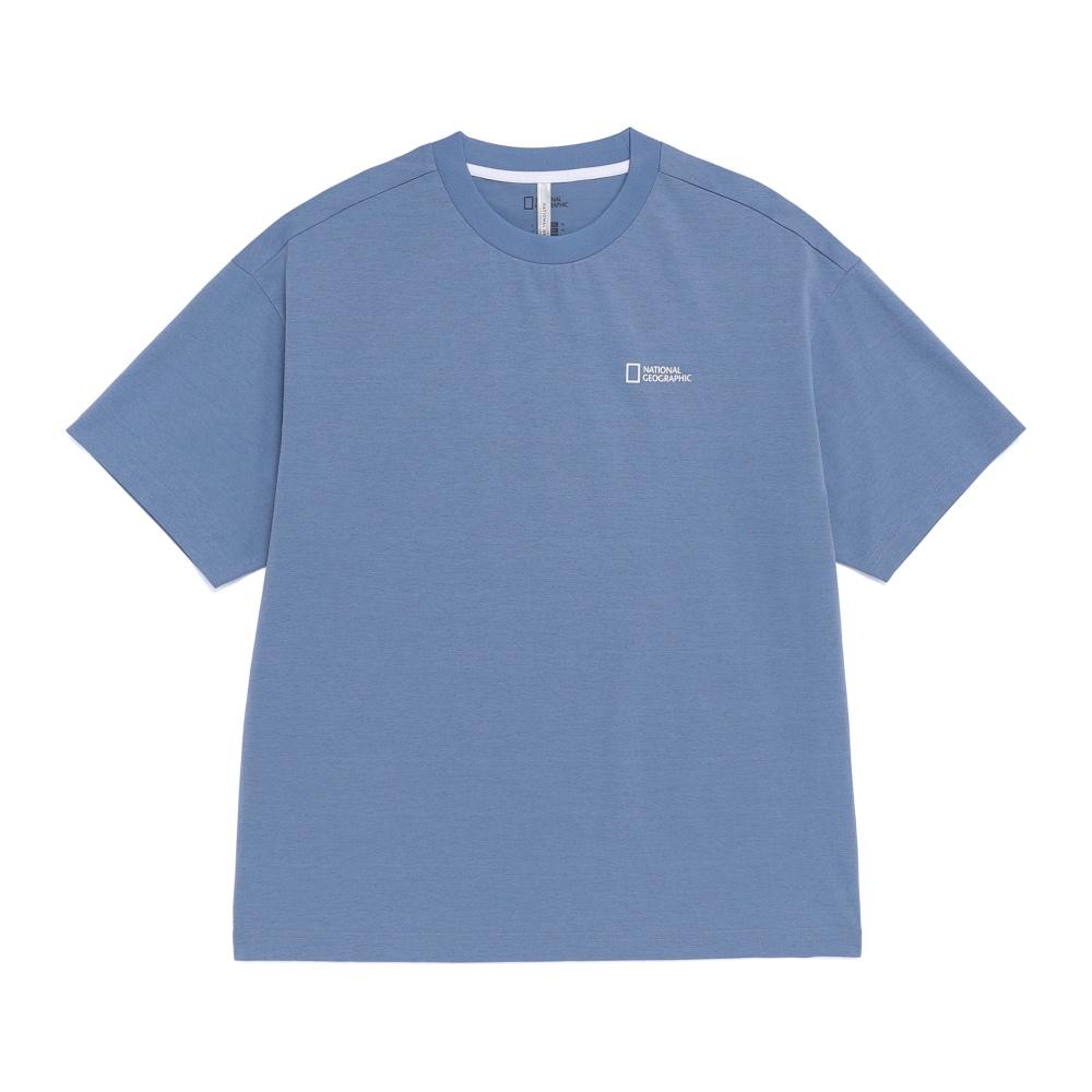 National Geographic N262Uts210 Urban Big Logo Short Sleeve T-Shirt Middle Blue