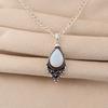 Milky Opal Gemstone 925 Sterling Silver Statement Jewelry Pretty Pendant 1.5" Birthday Gift For Her PP-70-21