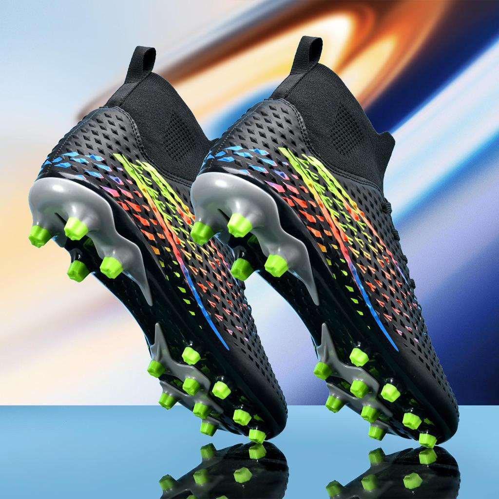 Acquista Scarpe da calcio da uomo Scarpe da calcio alte con punte lunghe  alla caviglia AG/TF Scarpe da calcio per bambini con tacchetti per erba da  esterno Scarpe da calcio sportive da