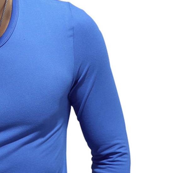 Lässiges T-Shirt mit O-Ausschnitt, langen Ärmeln und schlankem Schnitt, Sportoberteil für Outdoor