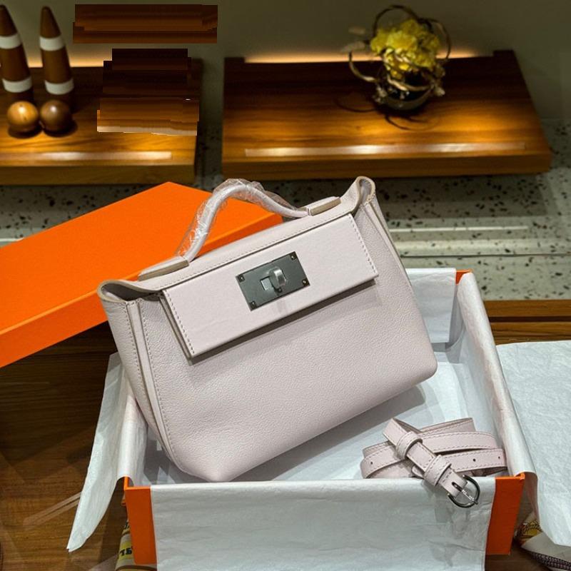 High End  All Steel Hardware Retro Bag 2424 Women's Bag Top Layer Cowhide Dumpling Bag Shoulder Bag