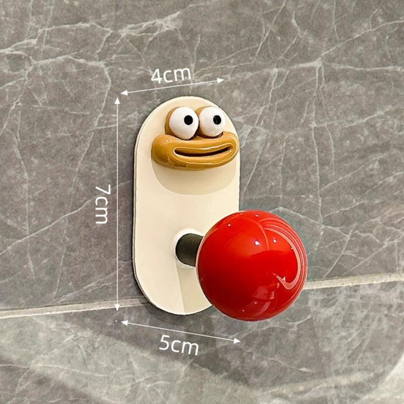 

1PC/Set Dopamine Ball Hooks Bathroom Wall Towel Sticky Hooks Home Wall Storage Hooks Bathroom Accessories красный