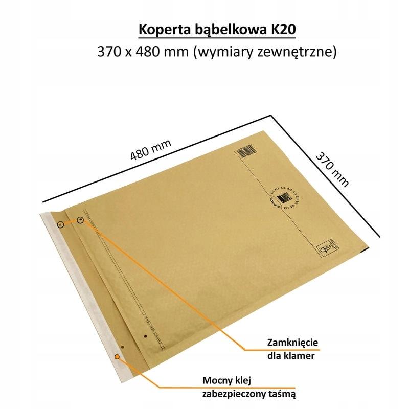 K20 BROWN bubble envelope x10pcs