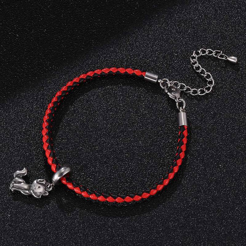 Fashion Jewelry Guitar Cat Fox Accessories Leather Bracelet For Women Charm Bracelets Handmade Jewelry