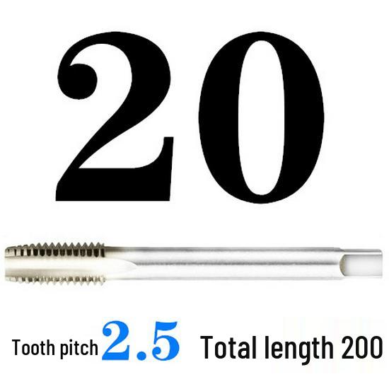 Extended Shank Fine Thread Tap for Hand and Machine Use, Non-standard Sizes M4-M24