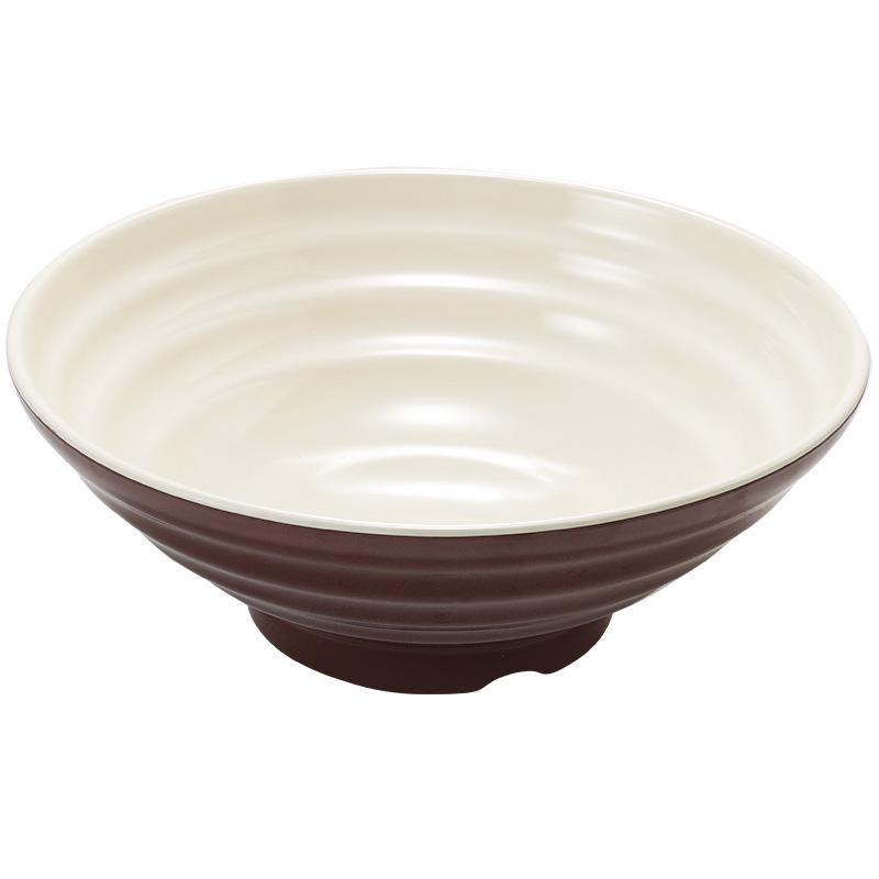 Melamine White Noodle Bowl, Imitation Porcelain, Large Plastic Soup/Rice Bowl for Commercial Use.
