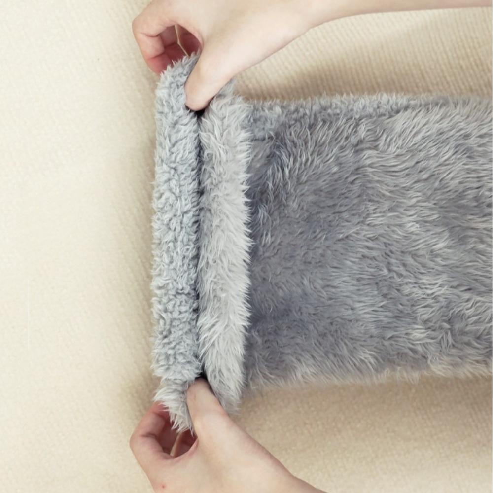 Long Coral Fleece Stockings Thicken Thigh High Socks Simple Plush Stockings Women  Men Women