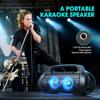 70W Bluetooth Speaker, IPX6 Waterproof and Dustproof, Loud Volume, W-KING Portable Stereo Speaker [Party Lights, Microphone Port, 42 Hours of