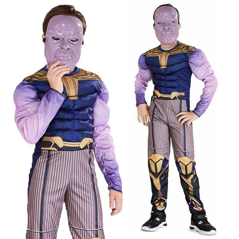 Avengers 4 Endgame Thanos Tuta Costume da Ragazzo Con Squisita Fattura e Vestibilità Confortevole