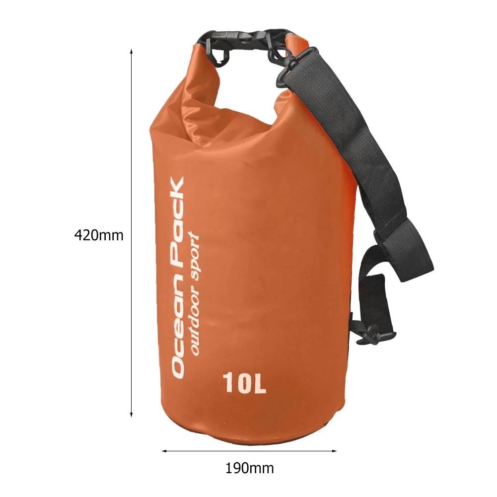 2L/5L/10L Wasserdichte Schwimmtasche Packsack Outdoor Rafting Kajakfahren Flusstrekking Rafting Angeln Schwimmen Bootfahren Wasserbeutel