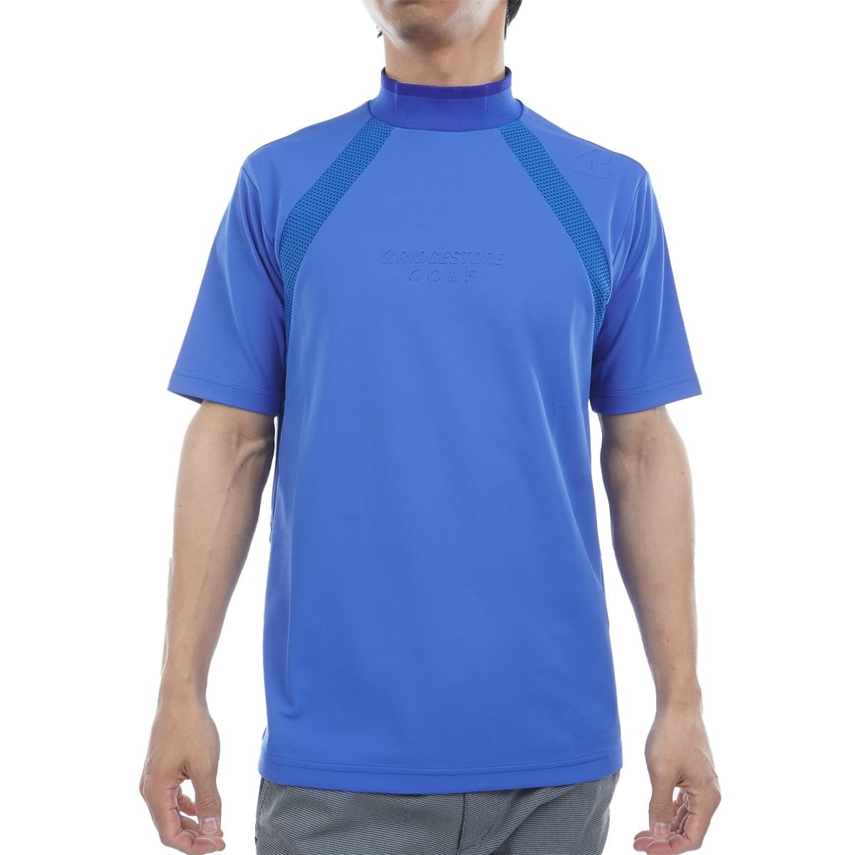 

Bridgestone Golf Retro Short Sleeve Mock Neck Shirt EGM11A Men s BL