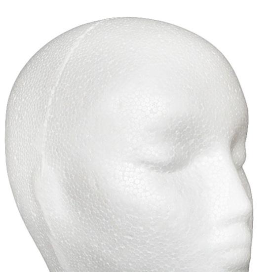 Mannequin Head Non-slip Abstract Foam Manikin Head Model Wig Hair Glasses Display Stand for Indoor