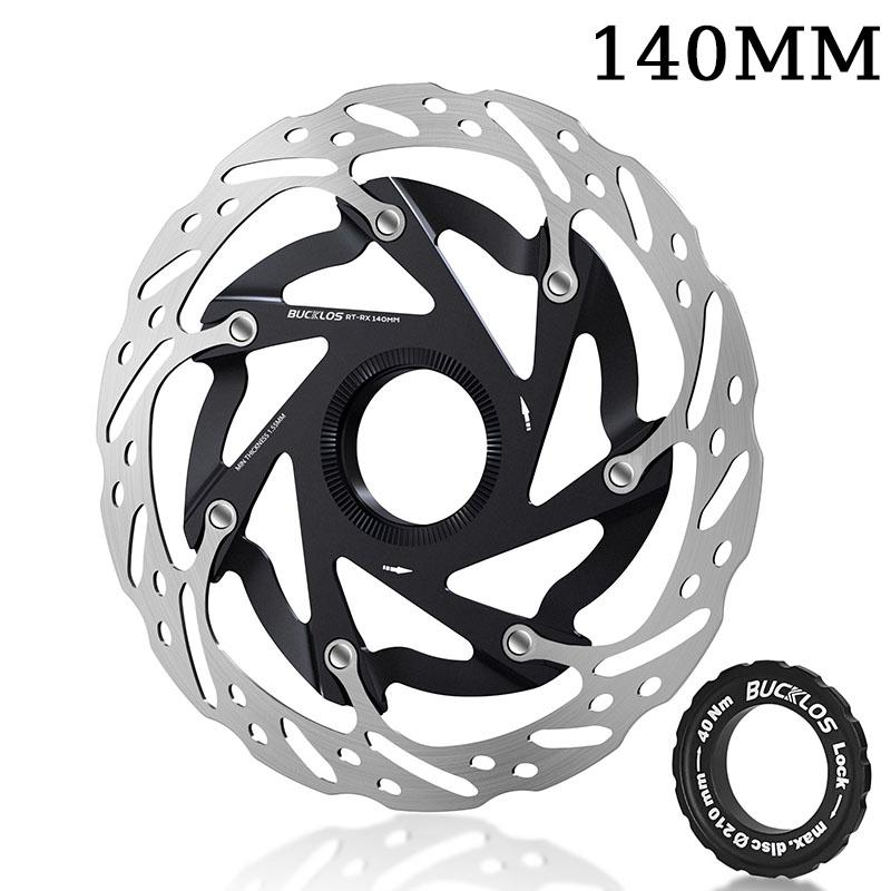 BUCKLOS RT-RX Disc Brake Rotor 160mm 140mm Road Mountain Bike Centerlock Rotor Bicycle Center Lock Rotor for Shimano for Sram 1PC 140mm