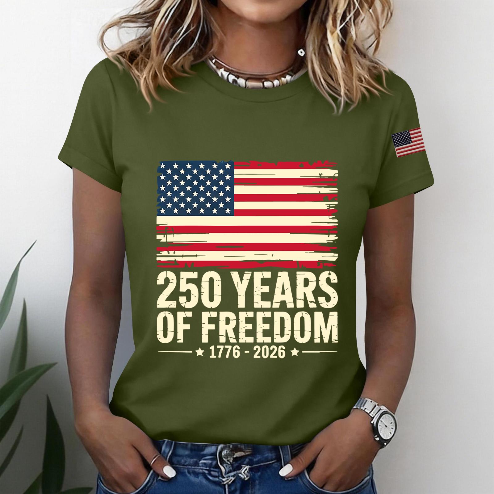 

Women s Fashion Casual Printed Short Sleeve Round Neck Pullover Tops L армия зеленый