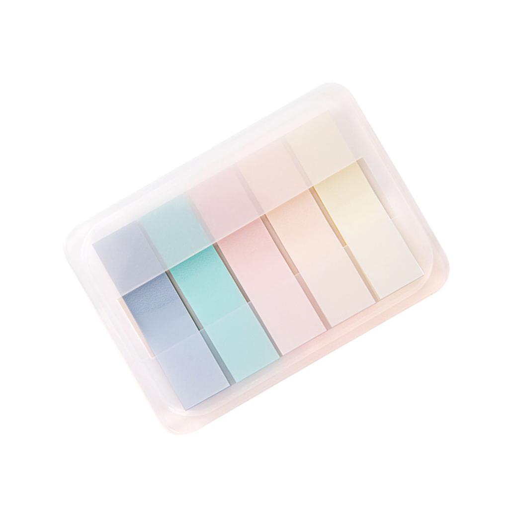 100 listů Rozdělovače stránek 5 barev Rychlé označování Pevná přilnavost Výsuvné indexové lepicí bločky do kanceláře