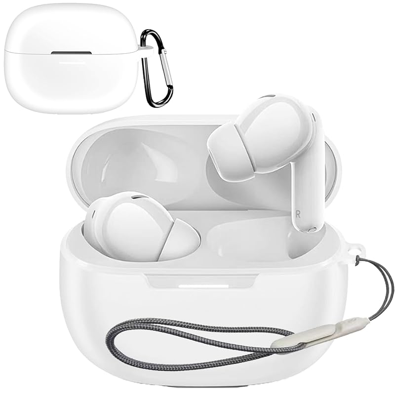 

For Redmi Buds 6 Pro case Cover [HNWEIWEI] for (With carabiner + strap included) ) silicon storage case convenience With carabiner trip lightweight
