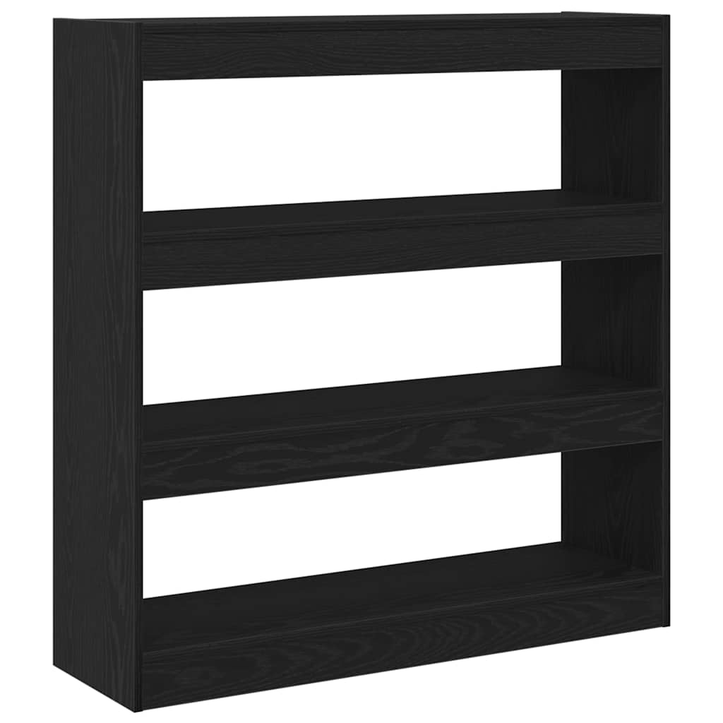 Bookshelf Black Oak Look 100 x 30 x 103 cm