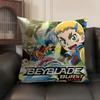 B-Beyblade Anime Cushion Cover Natural Linen Organic Fabric Double-Sided Printing Sofa Home Decor Gift Pillow Case
