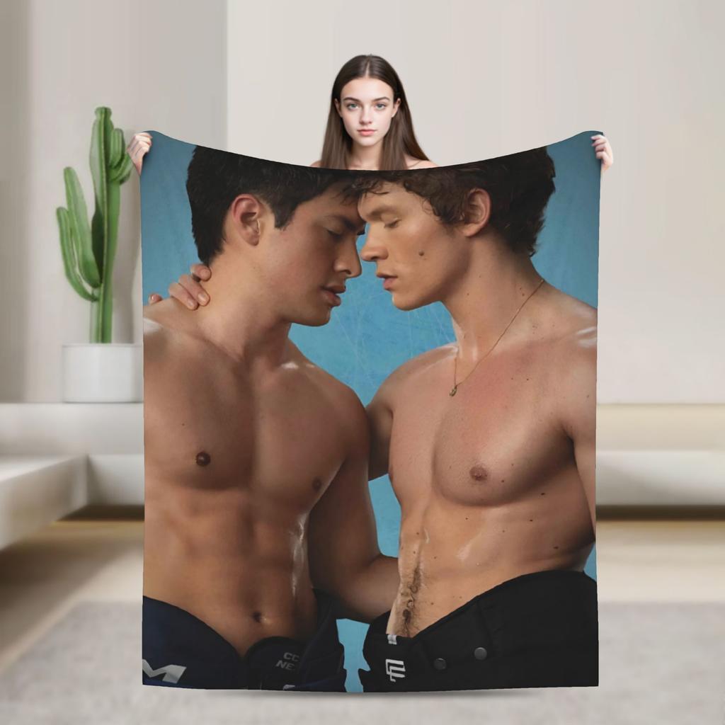 Heated Rivalry Shane and Ilya Blanket Soft Throw Blanket Autumn Boy Girl Bedroom Travel Car Bedspread