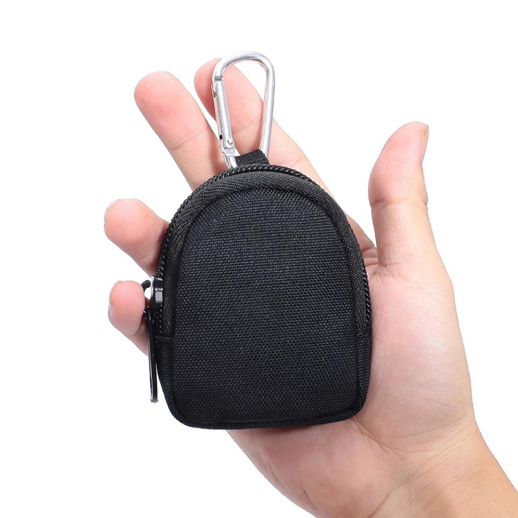 Wear Resistant Outdoor Coin Purse Earphone Pouches Keychain Zipper Pocket Outdoor Key Bag Belt Waist Pouch with Buckle