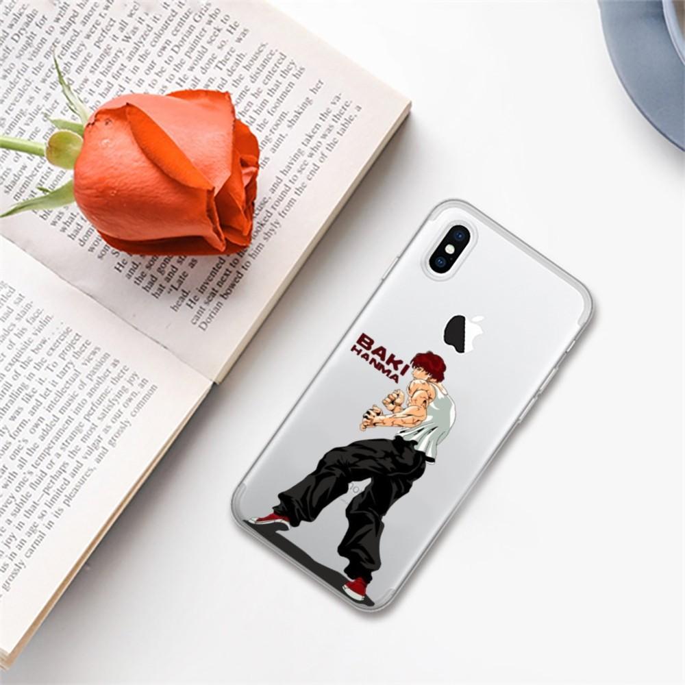 

Япония Аниме Баки Чехол для телефона Для iPhone 15 14 13 12 11 Pro Max Mini X Xs XR 6 7 8 Plus SE 2020 Прозрачный чехол iPhone 13
