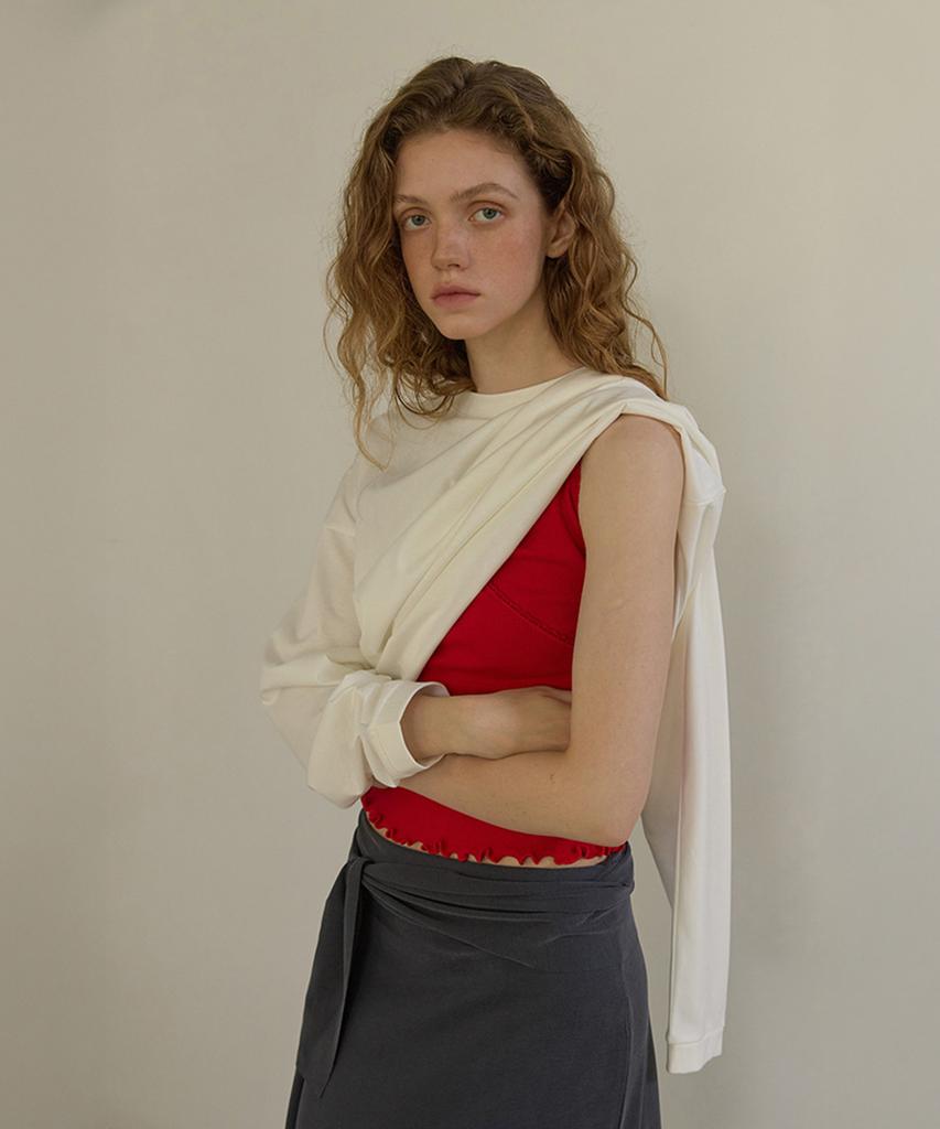 LONQUE Silket Long Sleeve T-Shirt (Ivory)