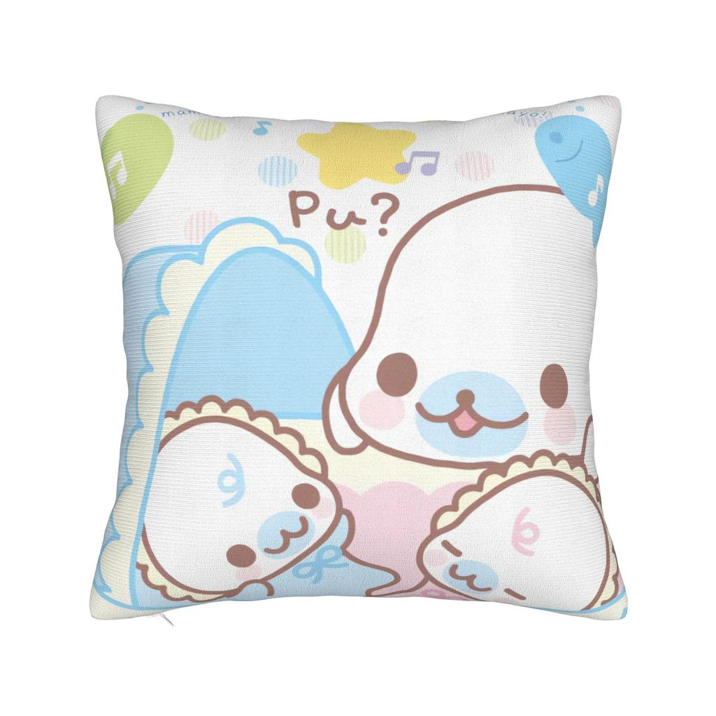 White Seal Strawberry Pillow Cover Mamegomas Comfy Cushion Cover Vintage Pillow Case For Sofa Bedroom Home Decor