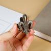 Vintage Bronze Iris Flower Metal Binder Clip Notes Letter File Paper Clip Scrapbook Clip Bill Binder Clip Storage Clip
