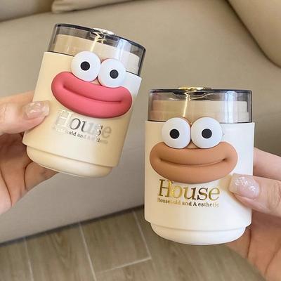 Toothpick Holder Plastic Press Type Automatic Toothpick Box Creative Storage Container Cartoon Desktop Decor Household Gadgets
