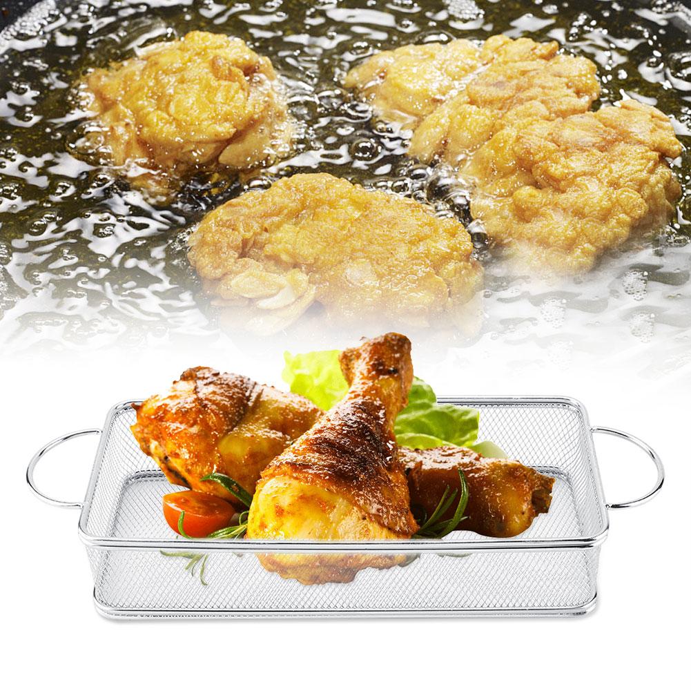 Edelstahl Frittierkorb Multifunktions-Netzfrittierkorb(27*12*6cm)