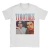 Timothee Chalamet Vintage T Shirts for Unisex Pure Cotton Vintage TShirt Round Collar Tee Shirt Short Sleeve Clothes Party