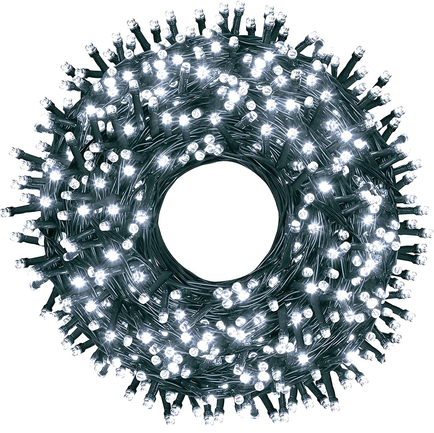 

100LEDs-500LEDs LED Christmas Lights Fairy String Light EU Plug Warm White RGB LED Curtain Lights DIY Garden Home Party Decor 10M&EU Plug белый