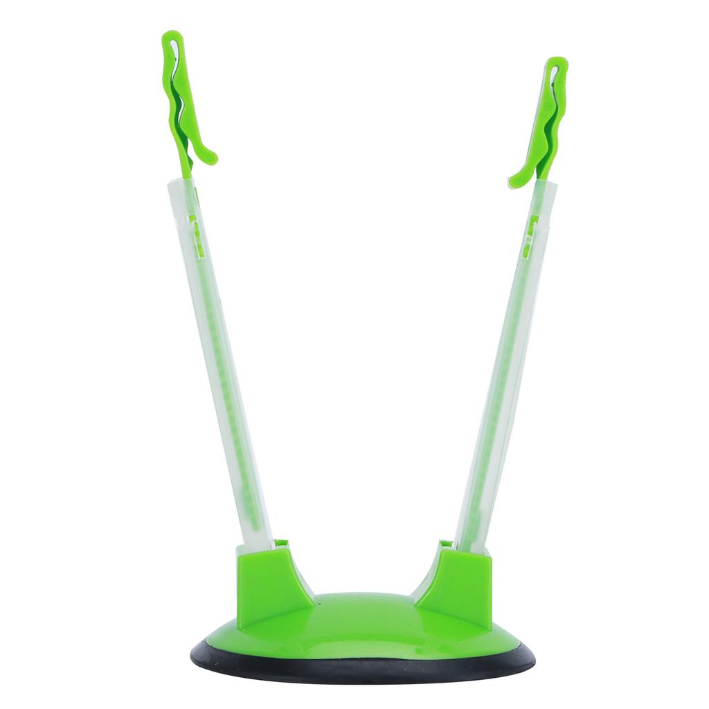 6Pcs Food Storage Bag Holder Stand HandsFree Bag Racks Home Kitchen Accessory Green