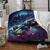 1pc Futuristic Racing Print Blanket   Lightweight Flannel Throw Blanket For Sofa, Bed, Living Room, Office, Outdoor Travel, Camping
