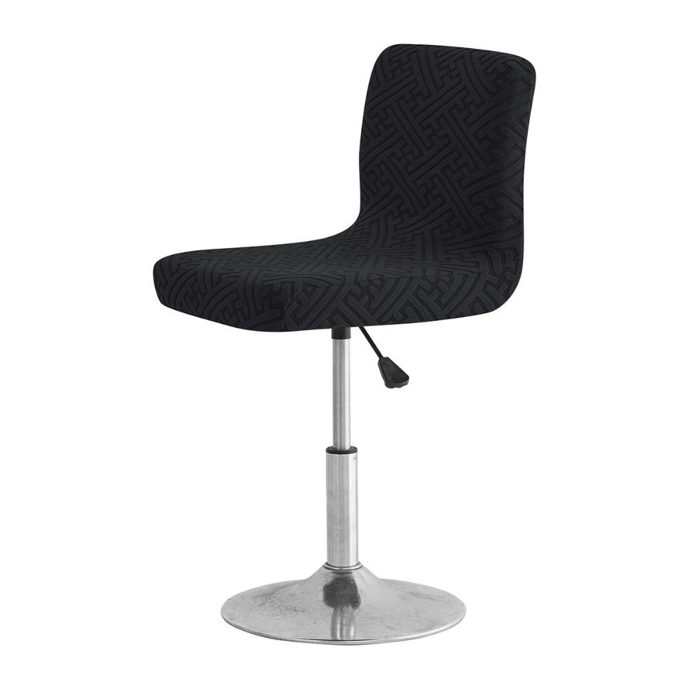 Fashion Short Back Jacquard Bar Chair Cover Elastic Stretch Bar Stool Seat Covers Solid Color Seat Chair Cover Banquet Dining