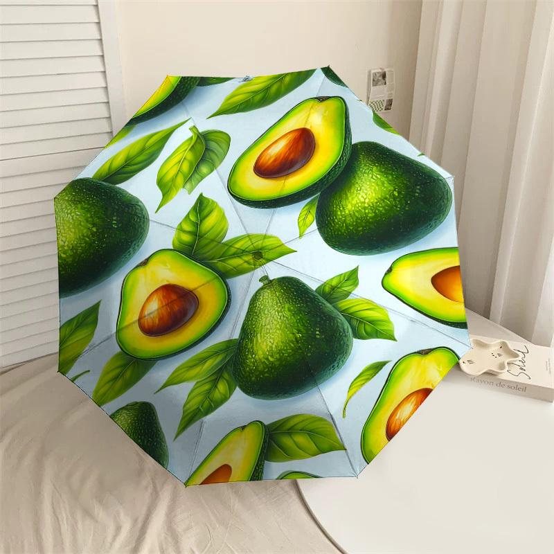 

1PC Avocado LeafUmbrella-8-Rib Reinforced, Automatic Open, Lightweight & Durable, Cute Fashion Accessory for Outdoor-P177