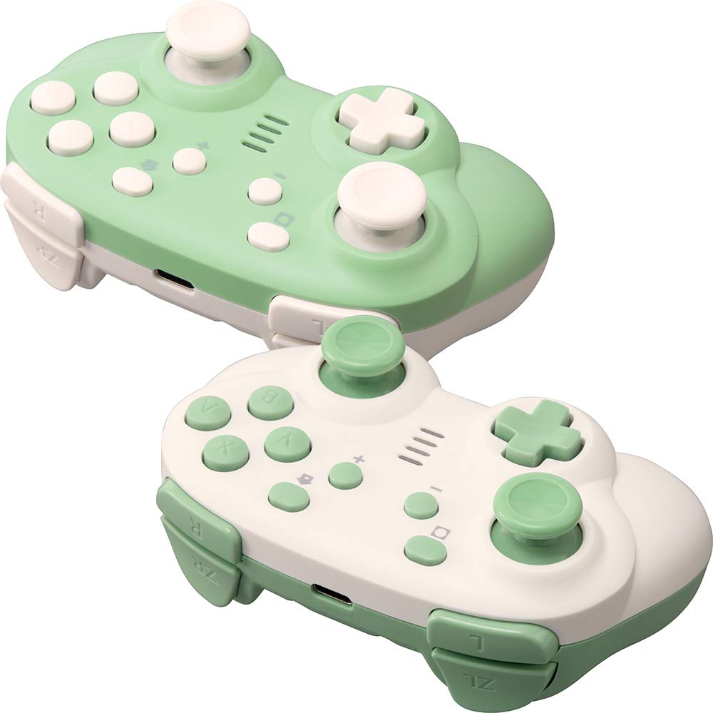CYBER Gyro Controller Mini Wireless Type Light Green Switch 2-Pack (for SWITCH) -