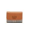 Brown Check Pattern Leather Combo 3 Fold Wallet [25ss]dcwa5e624w2