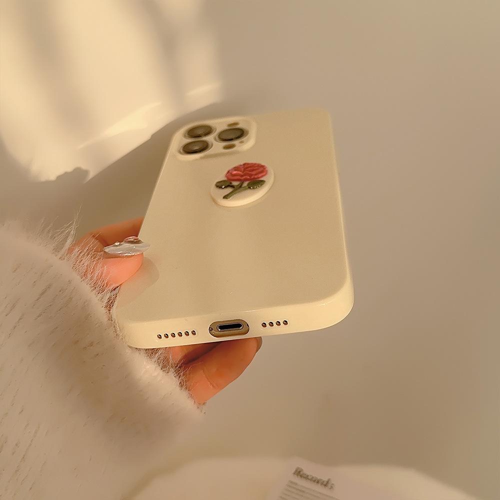Creative 3D Rose Phone Case for iPhone 13, iPhone 15, iPhone 16 Pro Max
