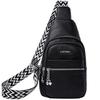 Women Chest Bag PU Leather Fashion Shoulder Bag Simple Casual Chest Waist Pocket