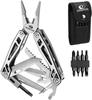 MOSSY OAK Multi-Function Pliers with Spring, 21-in-1 Multi-Tool, Outdoor Knife, Pliers, Wire Cutter, Saw, Screwdriver, Measure, Can Opener, Bottle