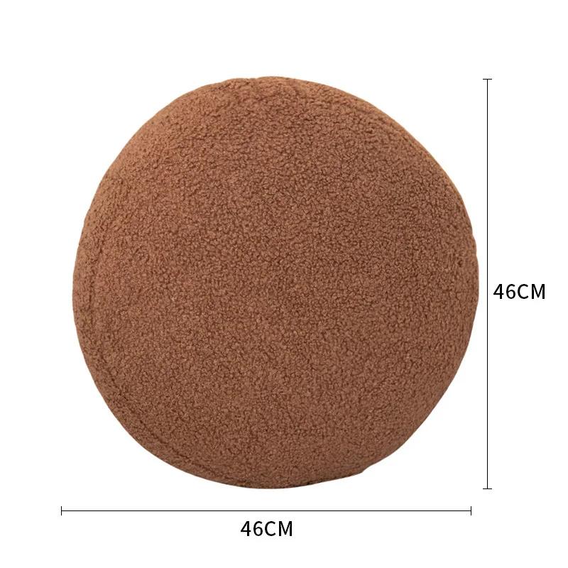 

Круглая подушка в скандинавском стиле, мягкая пушистая подушка из плюшевого меха / наволочка, литературный современный домашний декор для дивана, кровати, прикроватной тумбочки, окна, татами No Fillings