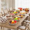 Clear 4 Section Rotating Cold Storage Tray for Parties Snacks Veggies Ideal for Outdoor Gatherings Barbecues Storage
