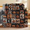 Halloween Pumpkin Christmas Printed Flannel Blanket Soft Cozy Throw Party Home