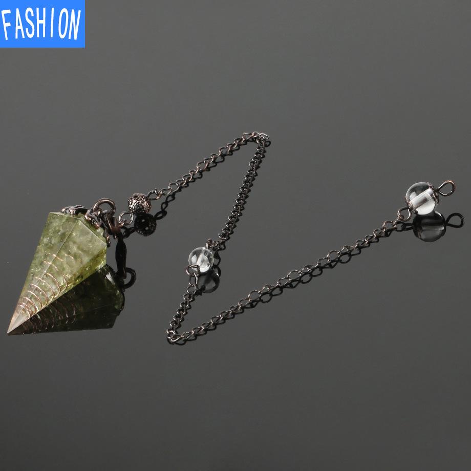 Dream Will Focus Yoga Pendant Natural Stone Cone Healing Necklace