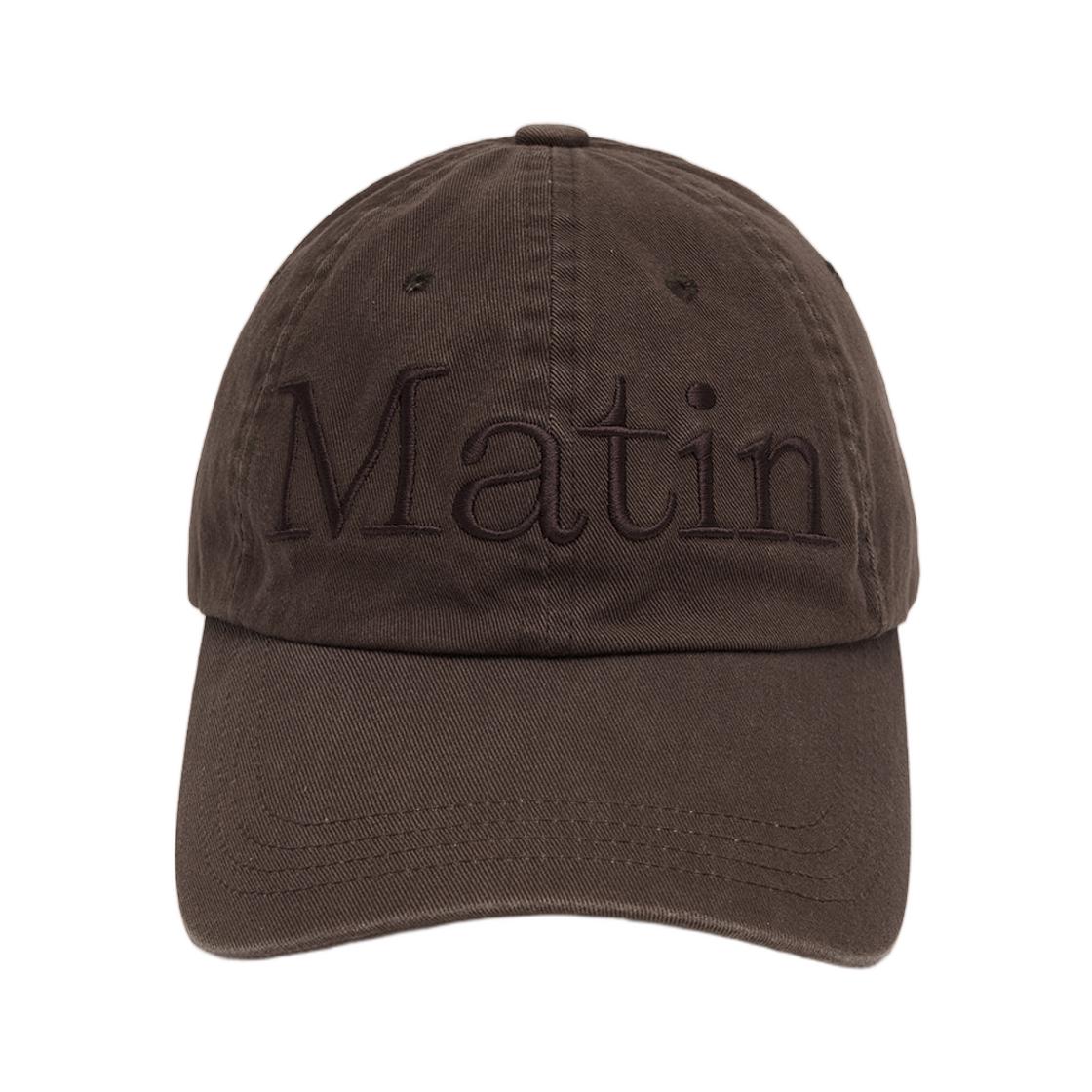 Matin Kim Matin Logo Washed Ball Cap Brown ONE SIZE