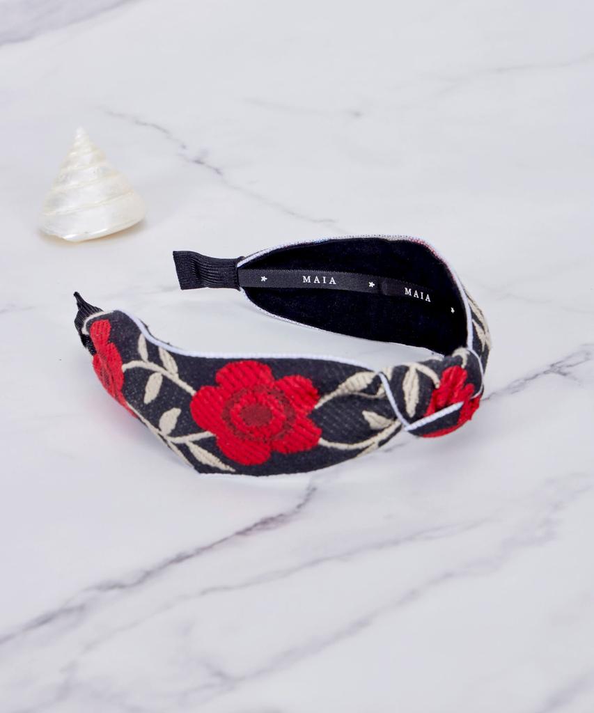 Maia Vine Rose Fluorescent Headband-Pink