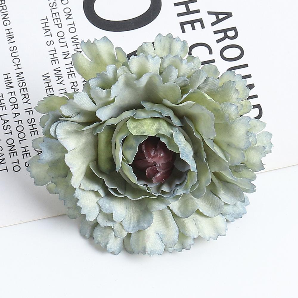 10Pcs Artificial Flowers 7CM Silk Fake Flowers Head For Home Room Decor Wedding Marriage Decoration DIY Craft Garland Accessory