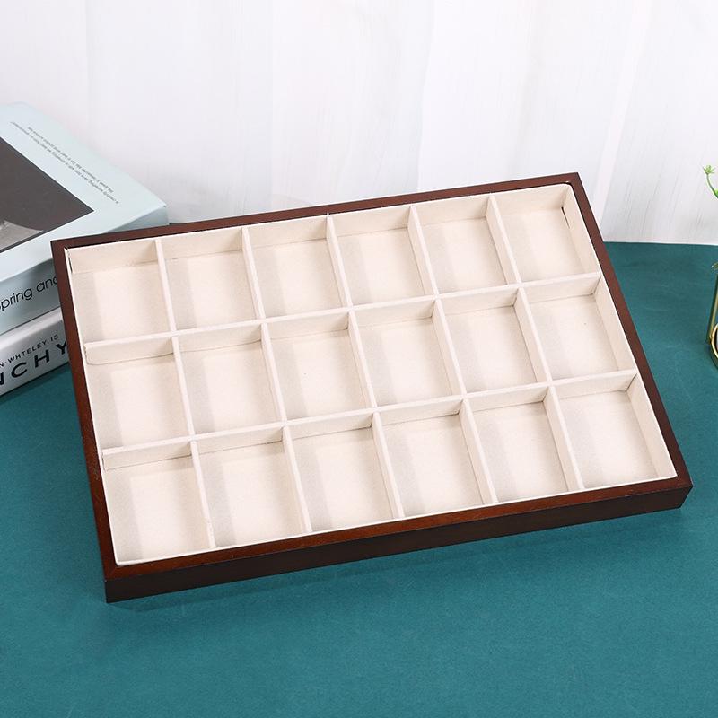 Walnut Jewelry Display Tray for Rings, Necklaces, and Bracelets