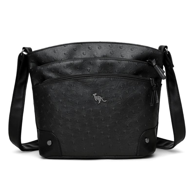 

Многослойная сумка-ведро женская новая ретро повседневная женская сумка простая женская сумка через плечо универсальная многоцелевая сумка-мессенджер чёрный